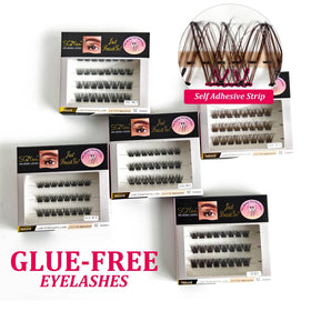 Fast Delivery No Glue Needed Segment Diy Eyelash Extension Pre- 'W' Bonded Diy Cluster Eyelashes Press on Lash