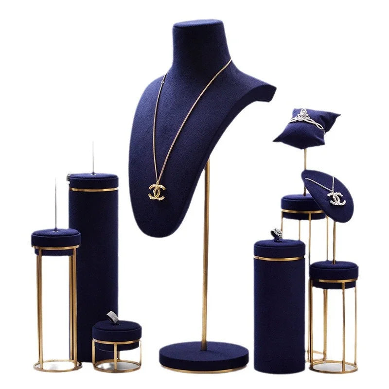 Wholesale Luxury Jewellery Display Stand Holder Bracelet Necklace Ring Earring Holder Diy Jewelry Display Stand Set