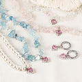 HOVANCI Romantic Pink Love Heart Shaped Pearl Necklace Design Sweet Crystal Chain Pearl Clavicle Chain for Women
