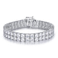 Kirin Jewelry 925 Sterling Silver Tennis Bracelet Gold Rhodium Cubic Zirconia CZ Diamonds Fashionable Wholesale Charm Gift