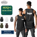Quick Dry Mesh Polyester Muscle Sports Vest Curved Hem Men's Breathable tank Top Gym Custom Plus Size Men's tank Tops