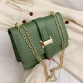 Women's PU Single-Shoulder Sling Bag with Stone Texture Embossed Solid Color Small Square Bag Zipper Closure Fashion Style