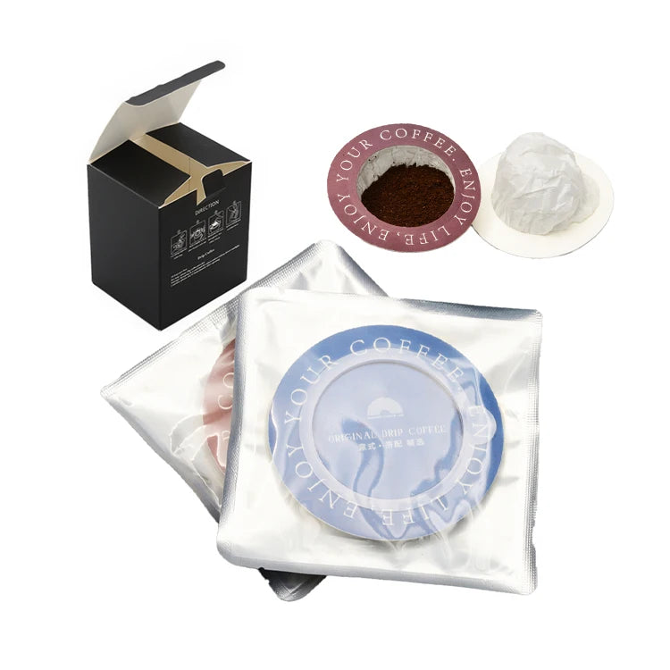 New Drip Coffee Bag Round Fedora UFO Drip Coffee Filter Bag for Hand Brew Coffee Packaging