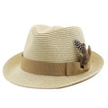 man Baby Boys Kids Paper Straw Summer Trilby Fedora Sun Hat Beach Panama Hats