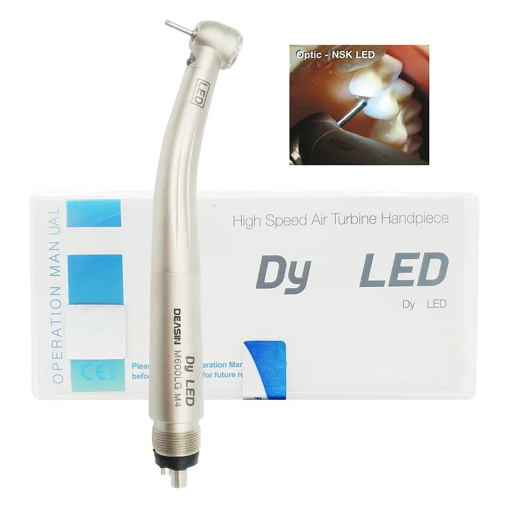 Dental Dy Led Air Turbine M600LG High Speed Handpiece Rotor Cartridge Self Illuminating Light 2 Holes/4 Holes Dentistry Tools