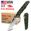 New Design Folding Knife G10 Handle Steel Blade Hunting Pocket Heavy Duty Retractable Utility for Outdoor