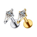 Right Grand 16G Kite CZ ASTM F136 Titanium Labret Earring Tragus Helix Cartilage Piercing