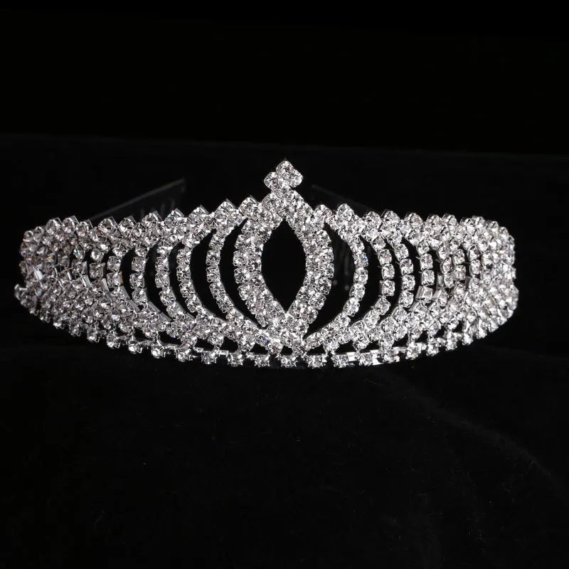 Fashion Birthday Tiara Crown Hairband Crown for Girl Rhinestone Headband Crown