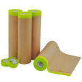 Pre Taped Masking Film Car Spraying Painting Brown Masking Film Kraft Paper Roll With Tape