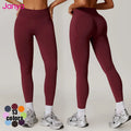 2026 Knitted Quick Dry Running Workout Leggings Scrunch Butt Lift Gym Fitness Pants High Waist Seamless Yoga Leggings for Women