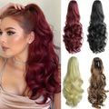 Hot-selling 20inch Natural Ponytail Clips Wig Hair Extensions Synthetic Curly Wigs Ponytail for Daily Use Curly Hair Extension