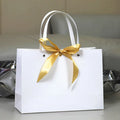 Eco Friendly Luxury Coated Paper Gift Bags for Cosmetic & Jewelry Retail Offset Printing Recycled Materials Flexiloop Handle