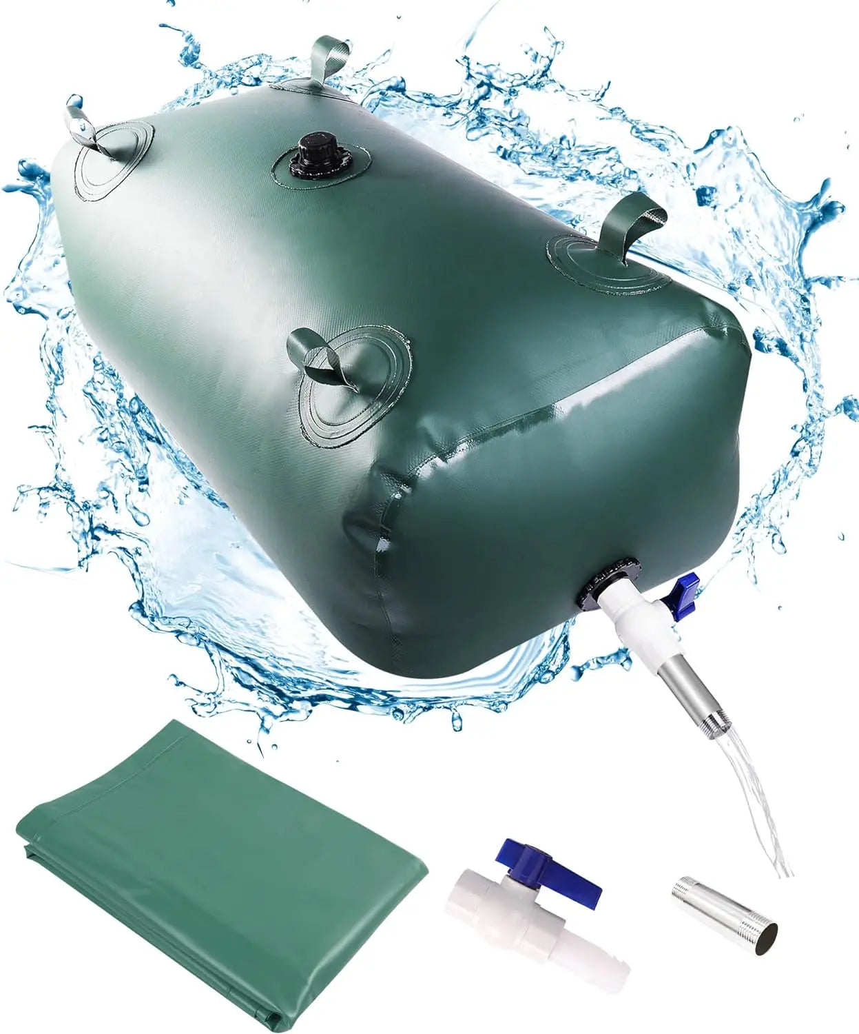OEM Portable 350L Foldable PVC Lightweight Water Storage Bladder with Custom Logo for Outdoor Camping Use