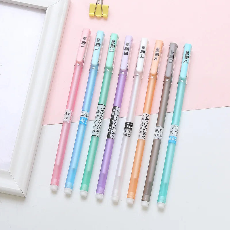Gel Pen Blue Ink 0.5mm Creative Student Stationery Erasable Pen Office Supplies Water-based Signature Pen