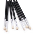 CUSTOM LOGO 7 Pcs Free Sample Black Make up Brushes Sets Eyebrow Blending Lip Brush Eyeshadow Makeup Brush Set MegaBDM