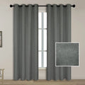 Solid 100% Blackout Thermal Insulated Shading Sun Block Black Out Window Hotel Curtains and Drapes for Bedroom Living Room
