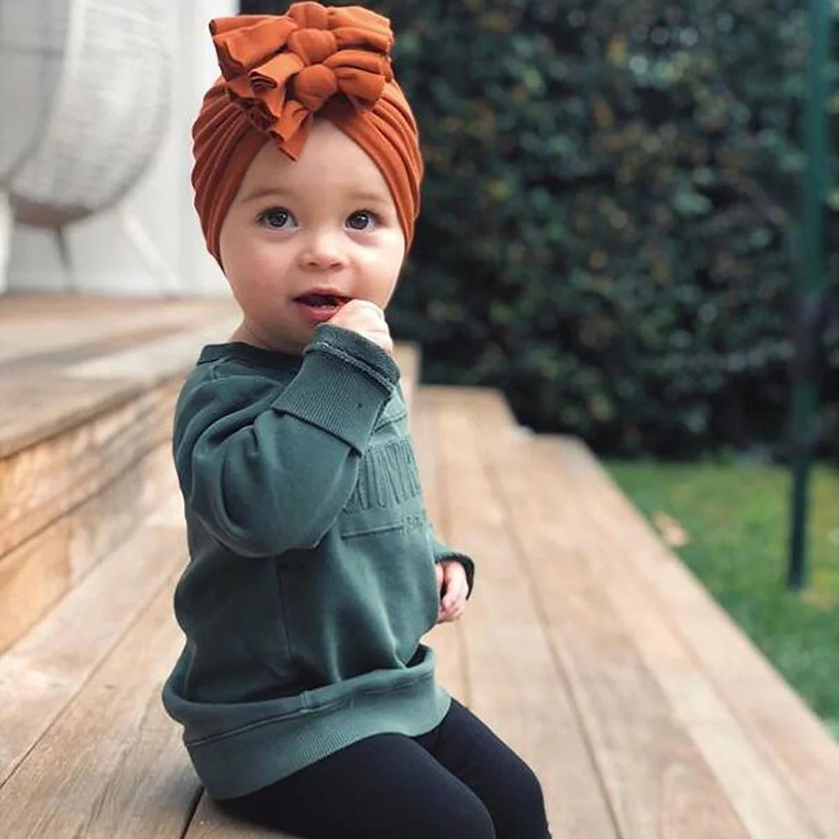 WD-A455 Soft Other Blank Bowknot Turbans for Unisex Babies Outdoor Travel Beach Casual Wholesale