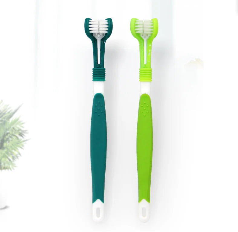 Kingtale Pet Supplies Good Quality Super Soft Bristles Pet Toothbrush Dog Brush Teeth Care Dog Cat Cleaning Mouth