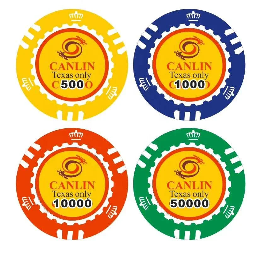 10g 14g Custom Poker Chips Wholesale ABS Casino Chips Custom Printed Logo Clay Chips