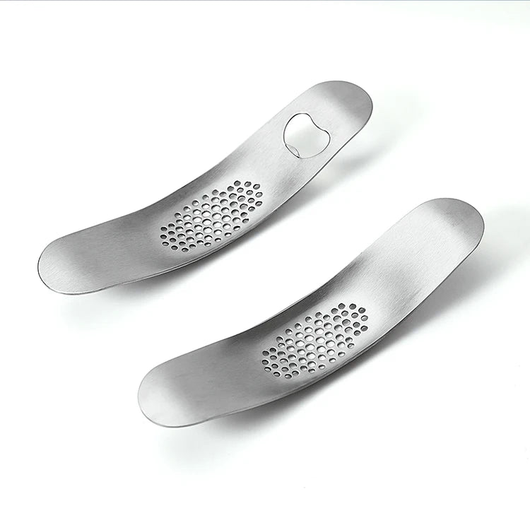 2-in-1 Stainless Steel Manual Garlic Press Mincer Bottle Opener Eco-friendly Durable Silver Stocked Cooks Grinder Home Use Fruit