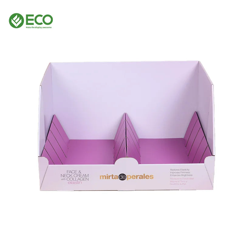 Wholesale Luxury LED Counter Top Display Rack Cardboard Stand for Eyelashes & Nail Polish Luxury Cosmetic Product Display Stands