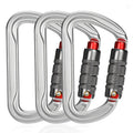 Outdoor Lightweight 30KN Aluminum Alloy Locking Hook Safe Climbing Customized Durable Lock