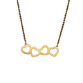 Sweet Love Connection Heart Choker Necklace Statement Girlfriend Gift Cute Gold Color Necklace Stainless Steel Jewelry