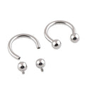 ASTM F136 G23 Titanium Internal Thread Horseshoe C Shape Ring Piercing Women Body Jewelry