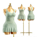 Female BBL Curvy Mannequins Pinable Tailor Dummy Plus Size Torso Dress Foam Doll Adult Half Body Standing Pose MegaBDM