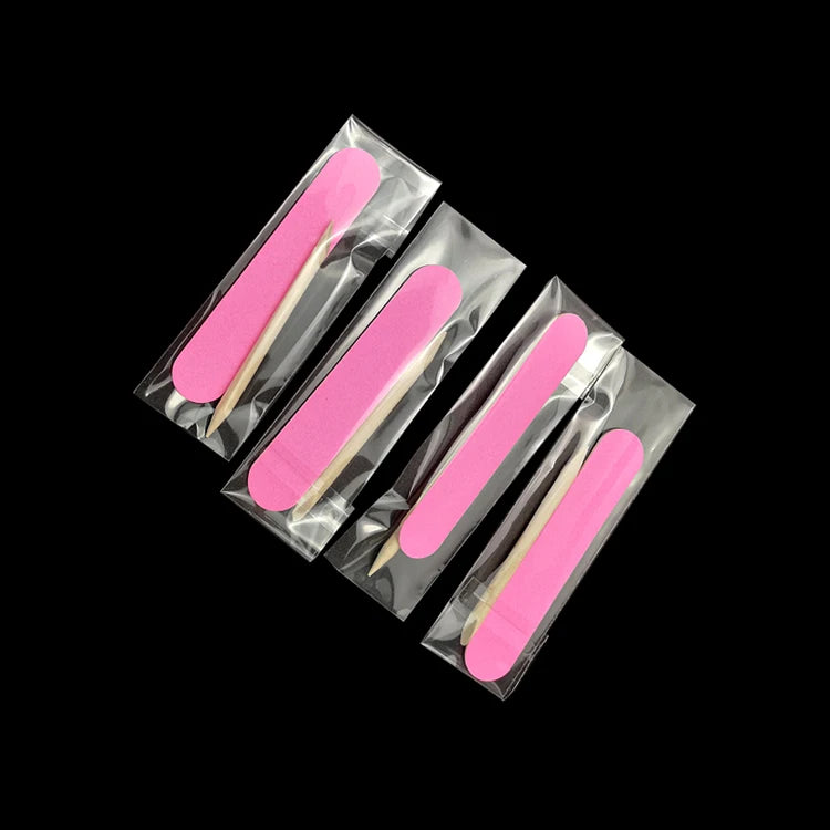 Profession High Quality Lower Price Wholesale  Colorful Mini Nail File Wood Stick Set  Orange Sticks for Manicure
