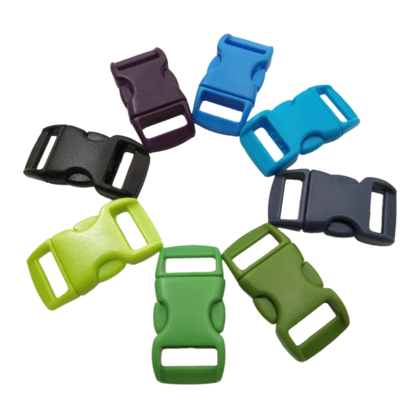 3/8 Custom Colorful Small Contoured DIY Bracelet Collar Strap Curved Buckle Bracelets Black Plastic Side Quick Release Buckles