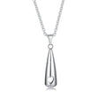 Stainless Steel Teardrop Hollow Heart Cremation Necklace Ashes Keepsake Water Drops Cremation Pendant Memorial Cremation for Ash