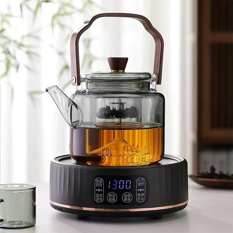 High Borosilicate Stovetop Safe Handmade Glass Teapot