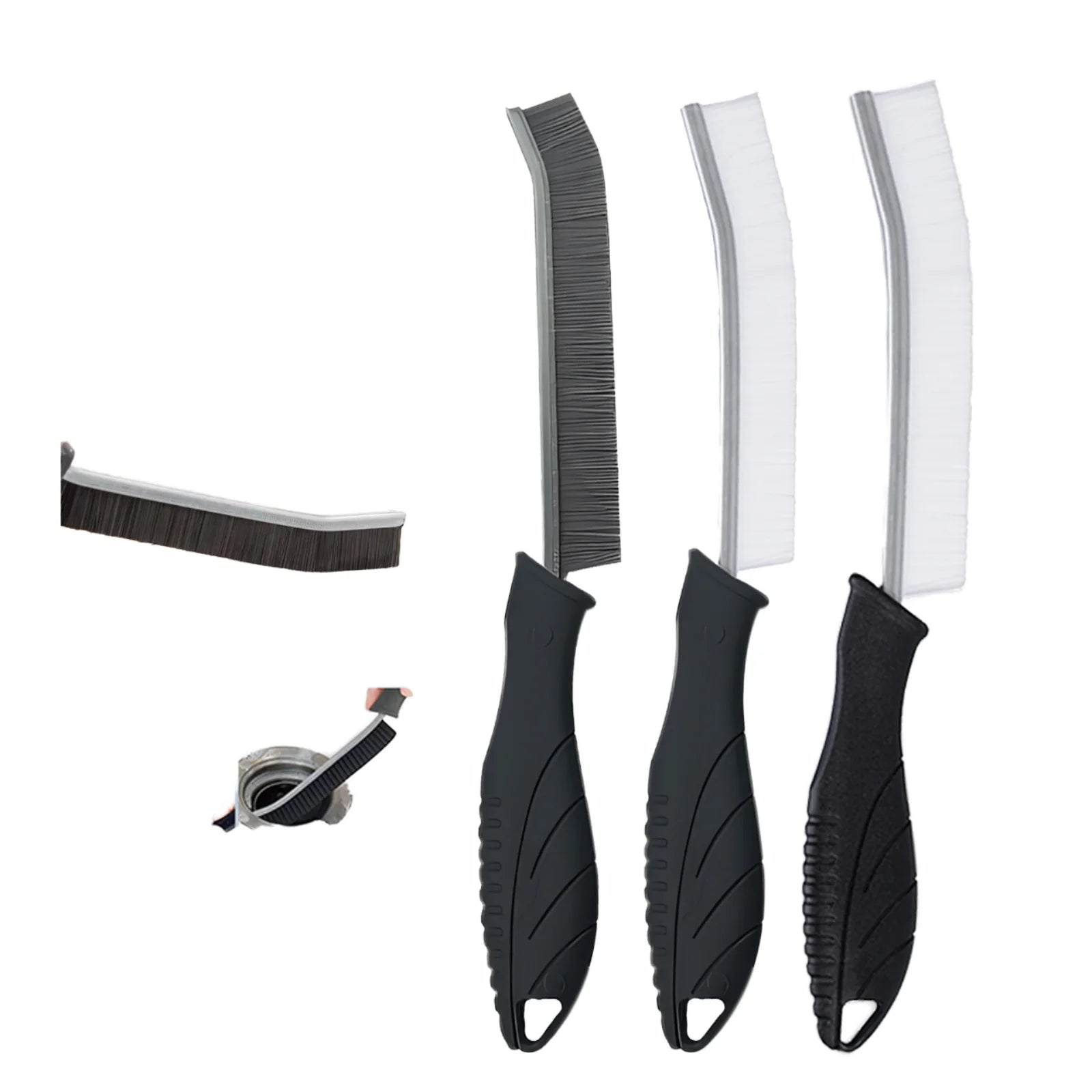 Multifunctional Window Cleaner Gadget with Hard Bristle and Plastic Crevice Cleaning Brush New PP Material for Gap Cleaning