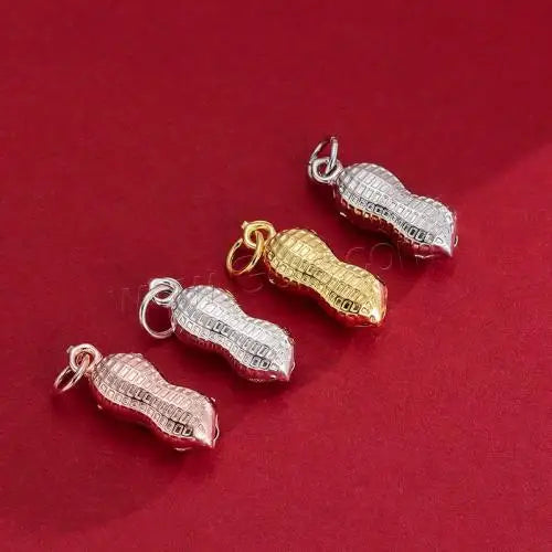 DIY Fashion Jewelry 925 Sterling Silver Peanut Food Pendants Plated More Colors for Choice 1648044