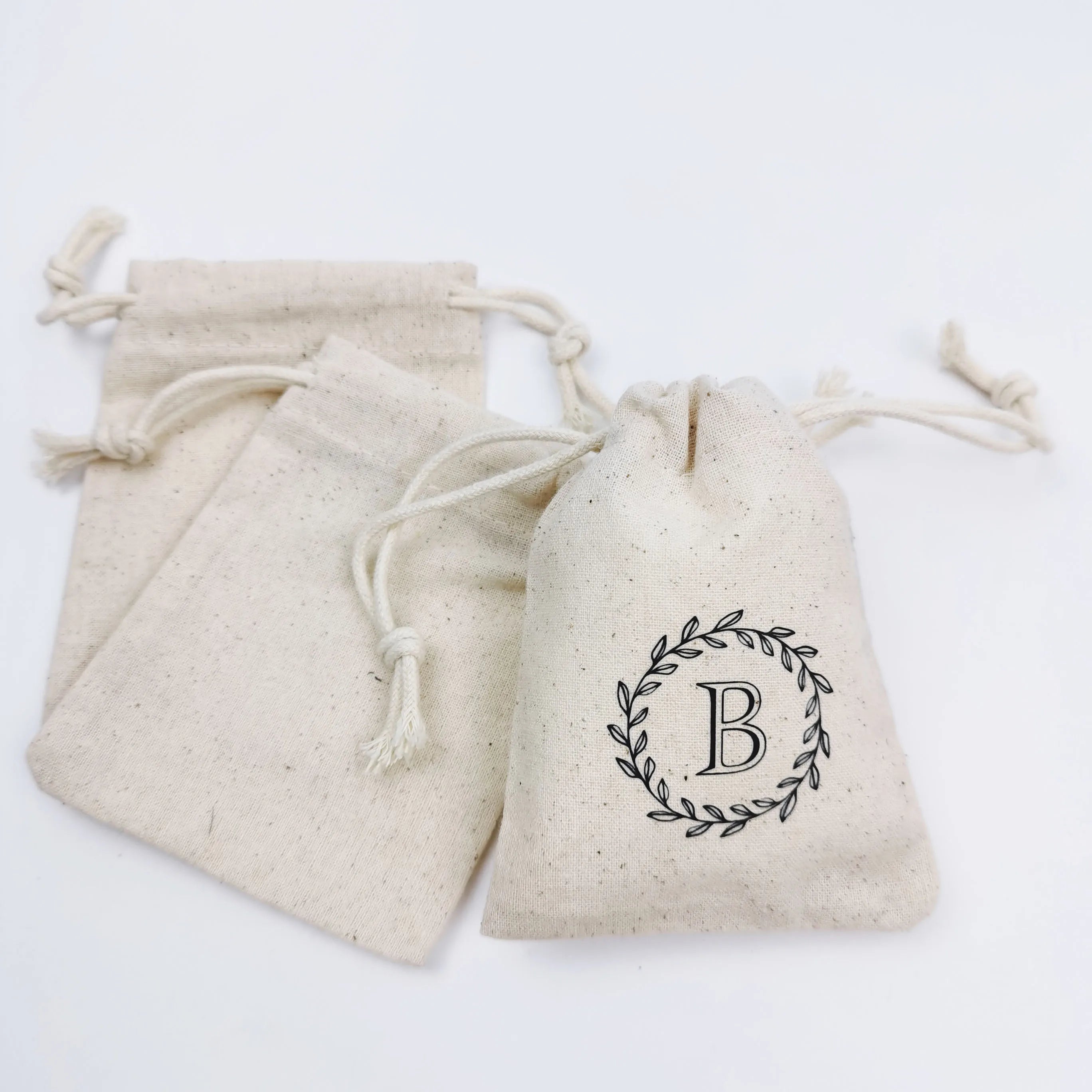 Cotton Drawstring Bag Personalized Jewelry Packaging Pouch Eco Friendly Gift and Favor Bags
