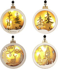 Tailai LED Wooden Art Craft Hanging Reindeer Ornaments for Indoor Outdoor Holidays Christmas Tree Light Christmas Presents