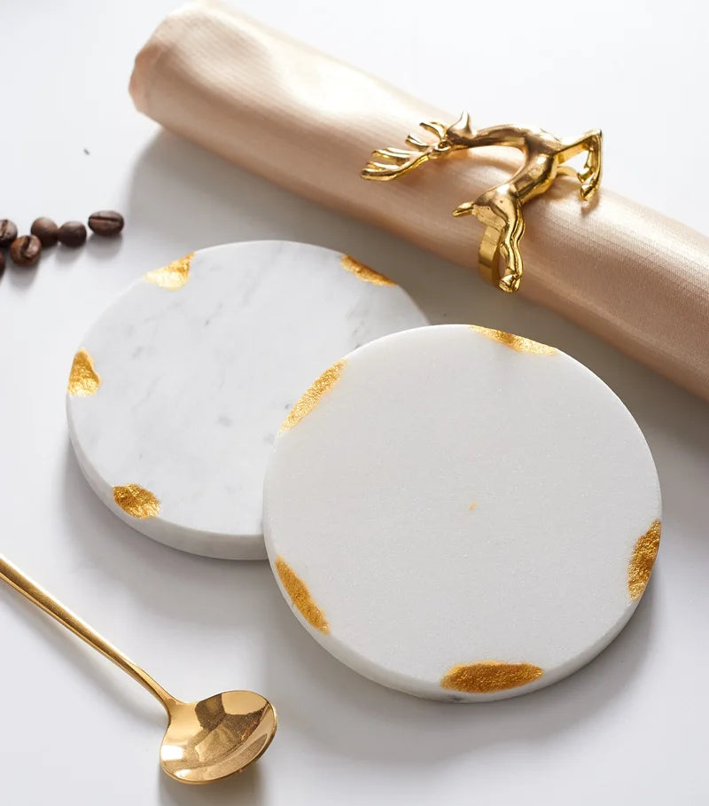 Natural Hexagon Marble coaster Marble Stone coaster
