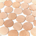 Natural Round Beech Wood Slices Unfinished Solid Wooden Coins Token Pieces for Projects DIY Crafts Ornaments Jewelry Accessories