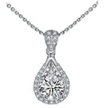 Y166 Wholesale Colliers Clavicle Chain Mosinite Diamonds Water Drop Shaped Pendant Necklace for Women Fashion Jewelry Necklaces
