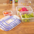 BPA Free Kitchen Fridge Organizer PP Keep Fresh Stackable Airtight Food Storage Containers Set Bento Lunch Box