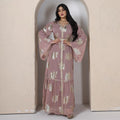 Top Selling Nabi Ashura High Quality Stylish Morocco Style Groothandel Abaya Uit Dubai Hijau Pesta