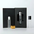 Mini round 5ml 10ml Roll-on Perfume Bottle Custom Logo Empty Frosted Essential Oil Roller with Gift Packaging Box MOQ 100pcs