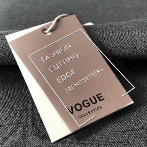 Custom Wholesale Paper hang Tag with Printing logo Plastic clear Pvc Tags for Garment Clothing Swing Tag