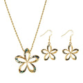 Hawaiian Jewelry Wholesale Ablaone Shell Hollow  Jewelry Sets Wholesale 14k Plated Samoa Earrings Necklace Set   for Women Girls