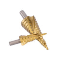 3Pcs 4-12 / 20 / 32mm Hex Shank Large Titanium HSS Step Cone Drill Bit Hole Cutter Set Fluted Edge Step Drill