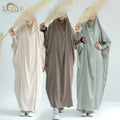 Loriya Wholesale EID Ramadan  One Piece Jilbab Prayer Abaya Traditional Muslim Clothing Hijab Dress Muslim Women's Dresses Abaya