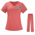 Custom LOGO Hospital Doctors Short Sleeved Suits Dental Workwear Nursing Clothes Scrubs Medical Nurse Uniforms Sets