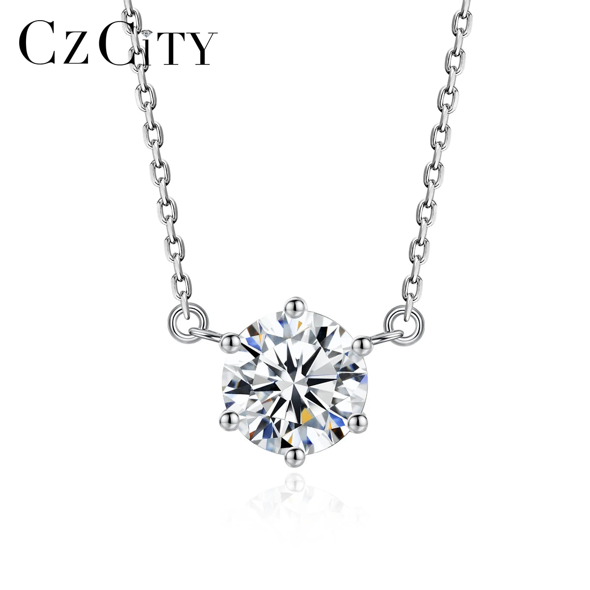 2026 CZCITY Jewelry Woman Moissanite Pendant Dainty Iced Out Lady Chain Designer Summer Bling Fashion Necklace