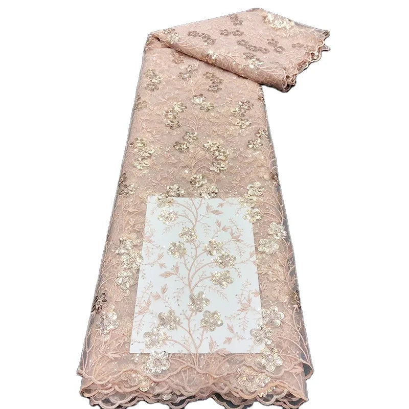 Top Quality Craft Embroidery Mesh Cloth Sequin Embroidery Can Be Customized